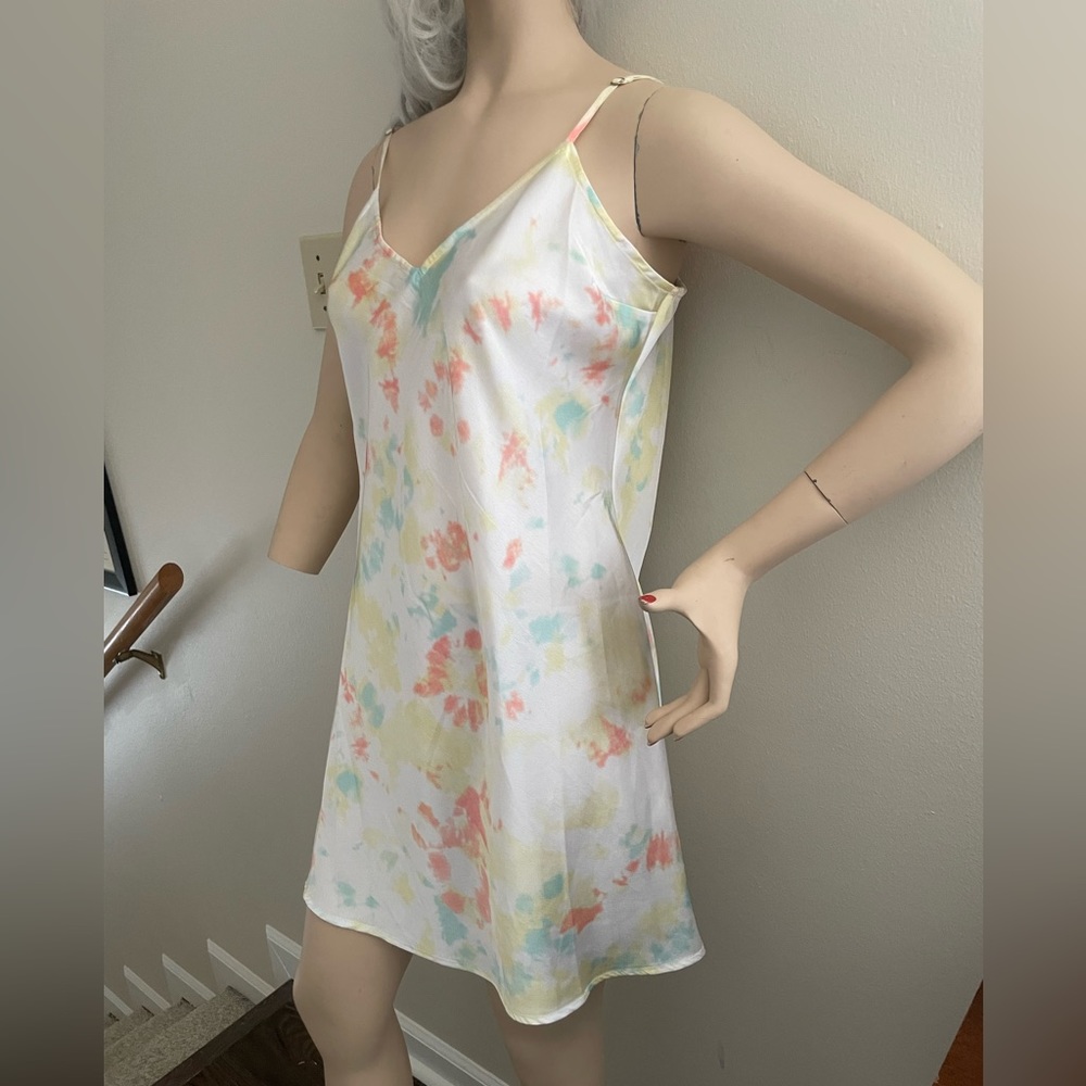 NWT French Connection Satin tie dye slip dress - Picture 5 of 6